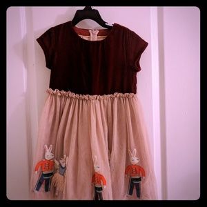 Mini boden girls easter dress size 5-6y